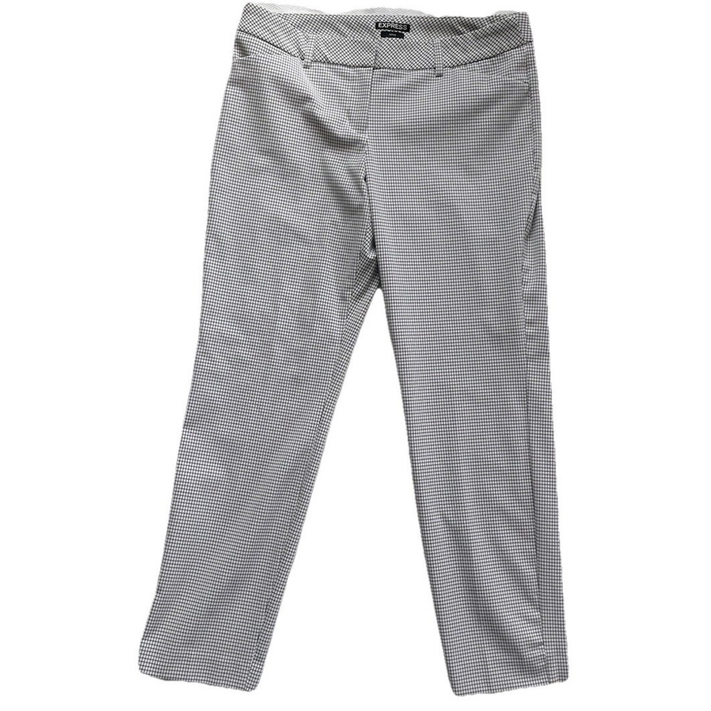EXPRESS Women's Pants Sz 8R Black and White Editor 32x27